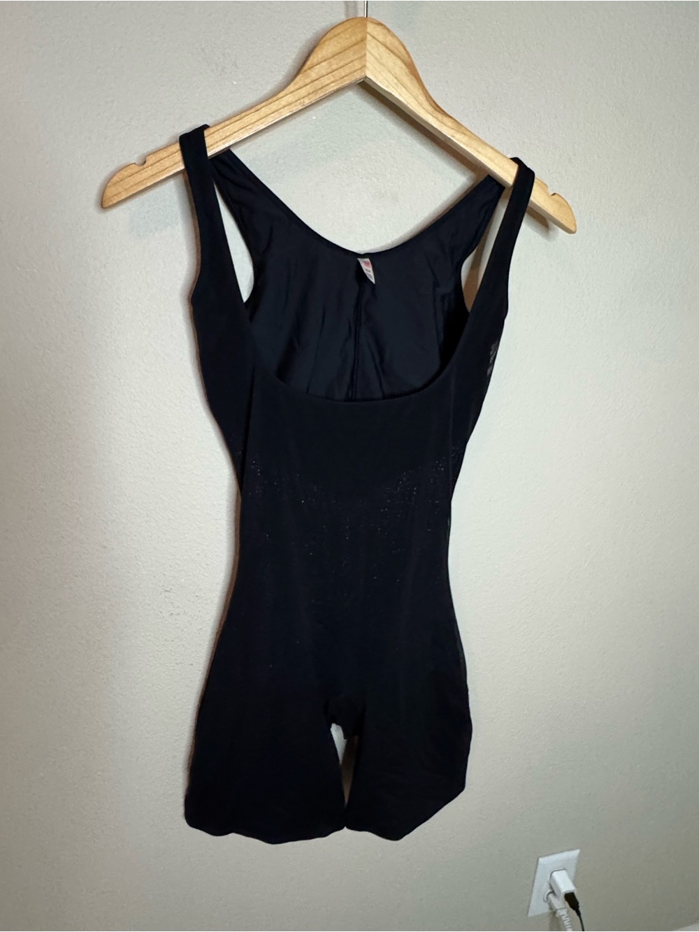 Star Power Black Shapewear Bodysuit Shorts Under Bra Fit Size S/P